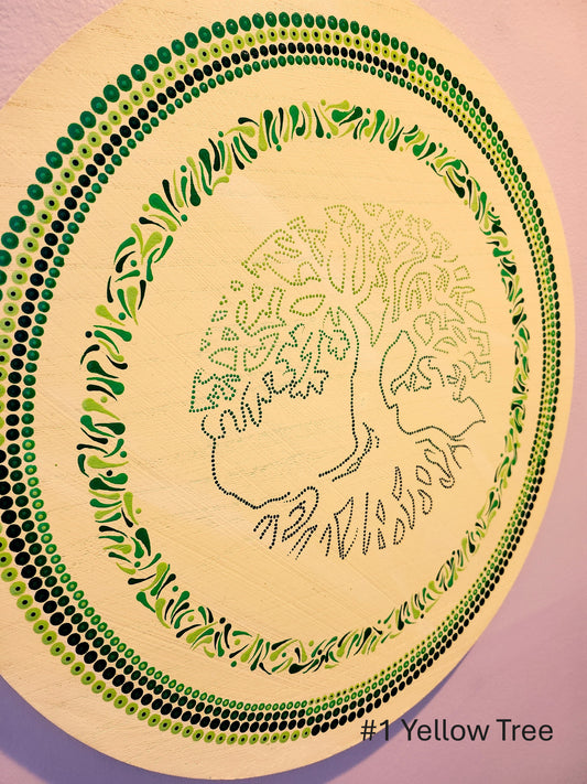 Wall Decor: Yellow & Green Tree of Life