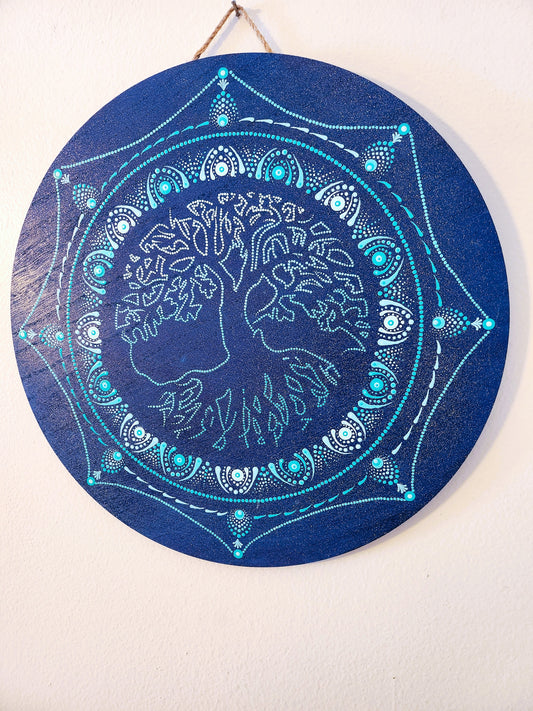 Wall Decor: Blues-Tree of Life