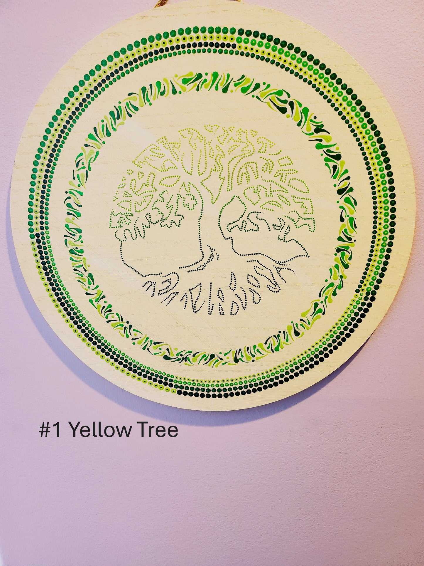 Wall Decor: Yellow & Green Tree of Life