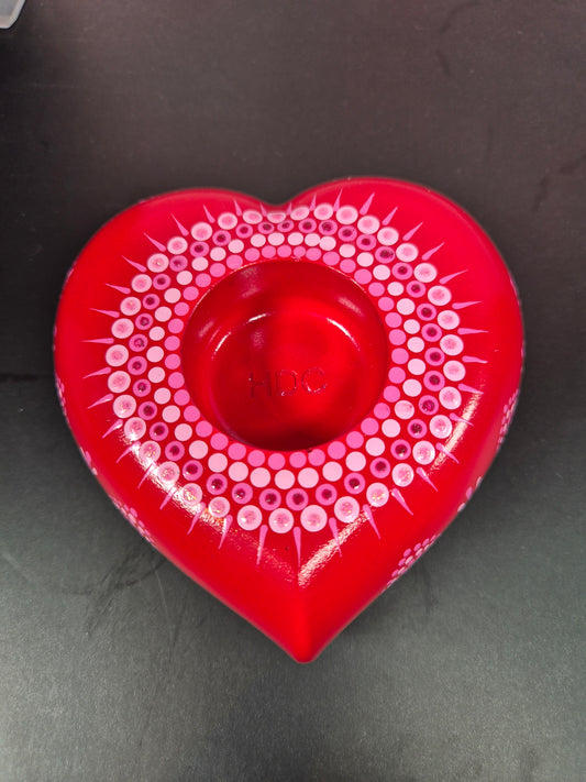 Heart-shaped candleholder - red and pink (Copy)