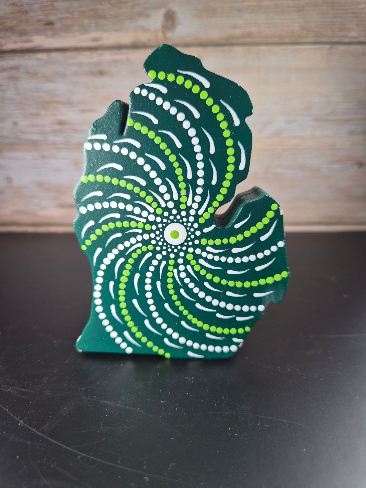 Michigan Hand Art: Green & White / MSU Spartan Michigan Hand