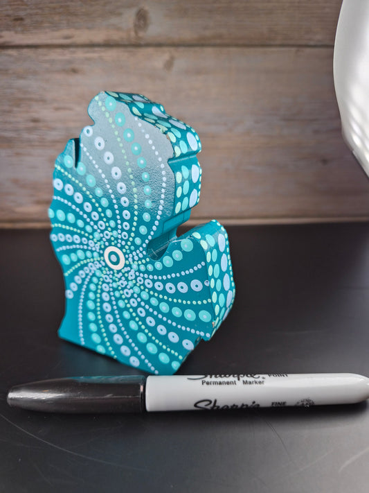 Teal & White Michigan Hand - Lake lovers unite!