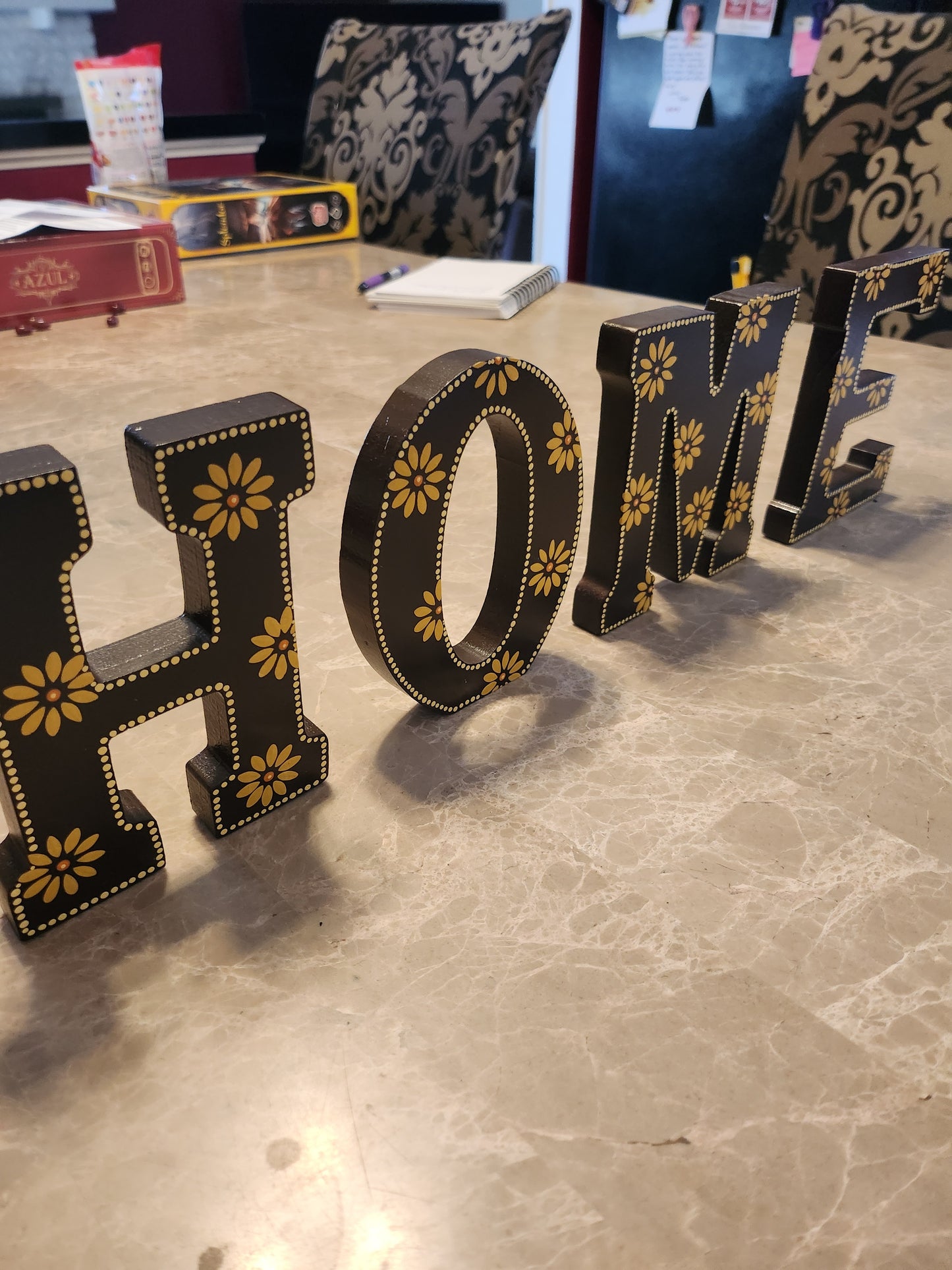 "HOME" letters