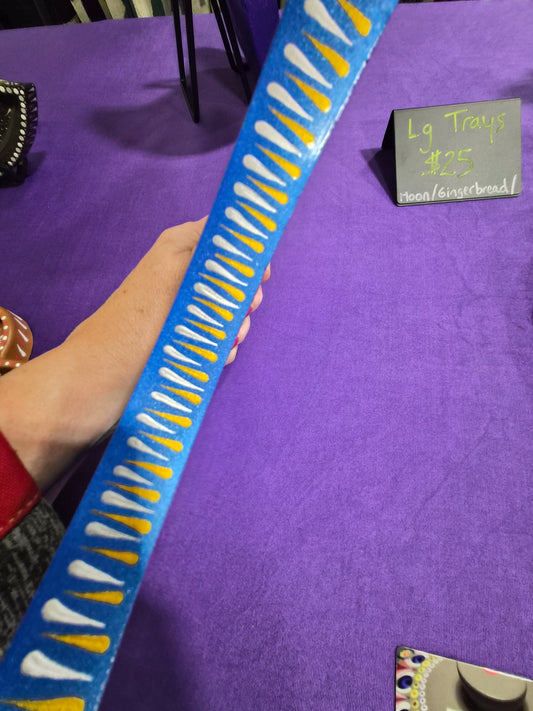 Moon Tray: Royal blue, gold, silver