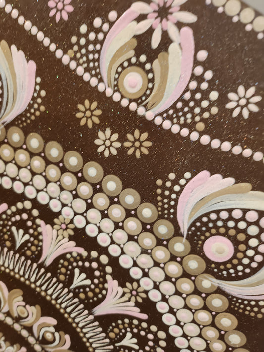 Brown, Cream & Pale Pink Wall Hanging