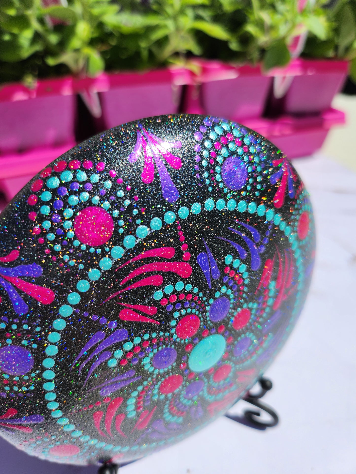 Large Stone: Sparkly Jewel Tones