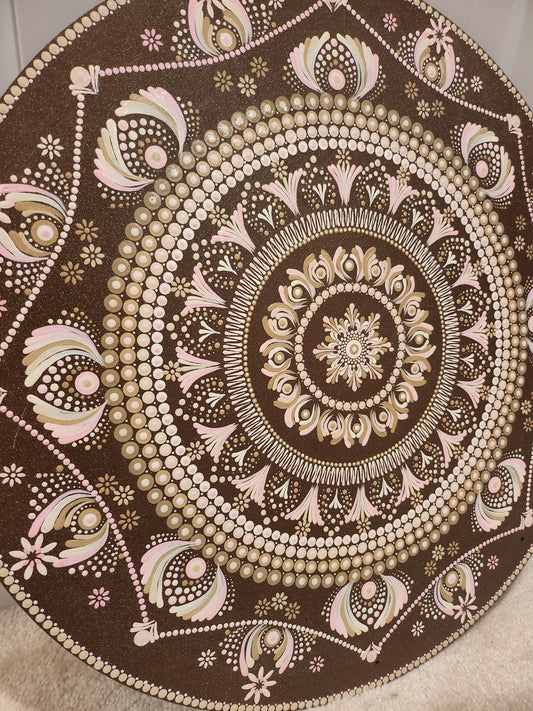 Brown, Cream & Pale Pink Wall Hanging